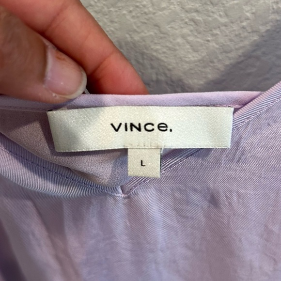 Vince – Double Layer Midi Dress in PALE IRIS / L - Picture 3 of 3